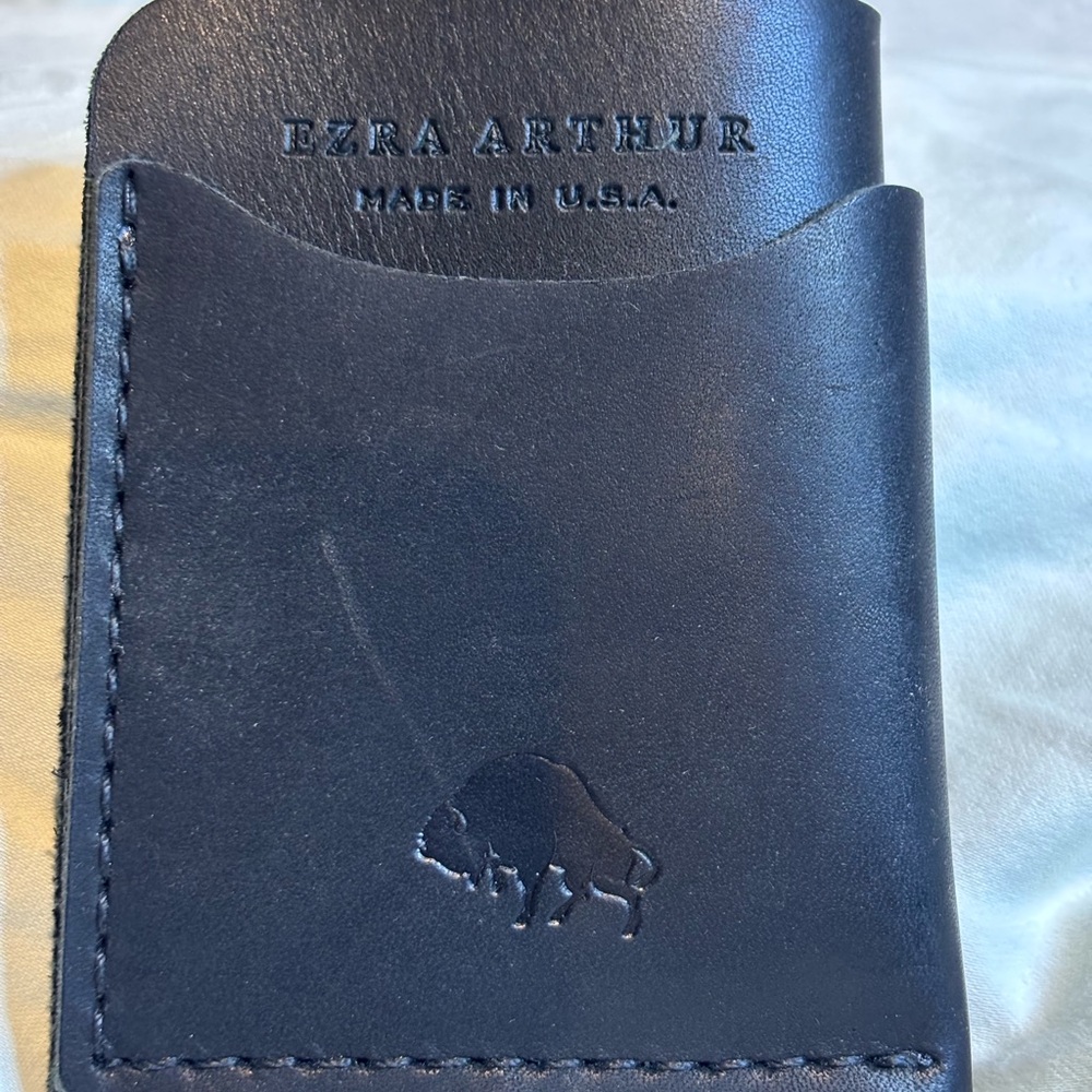 Ezra Arthur Black Leather Card Holder